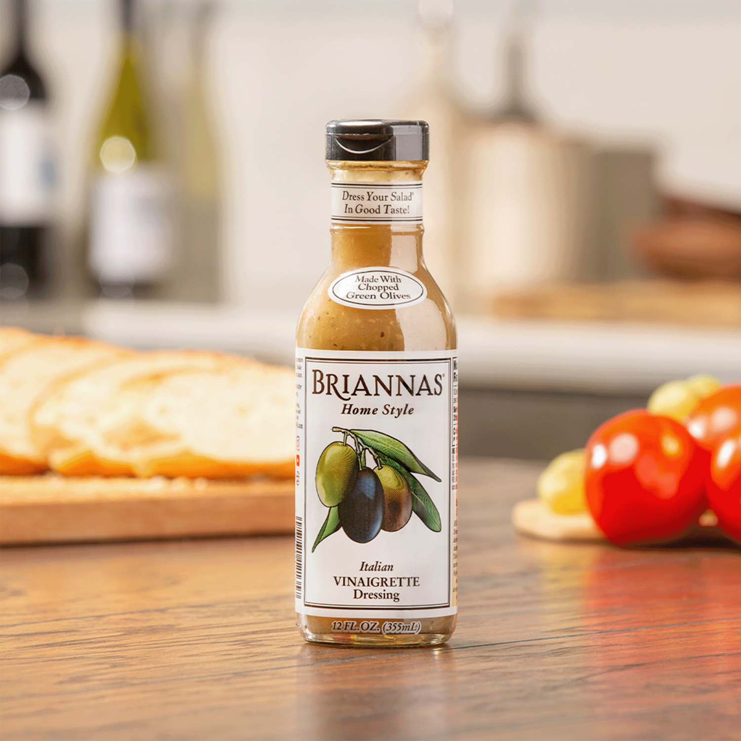 slide 3 of 3, BRIANNAS Home Style Italian Vinaigrette Dressing 12 fl oz, 12 fl oz