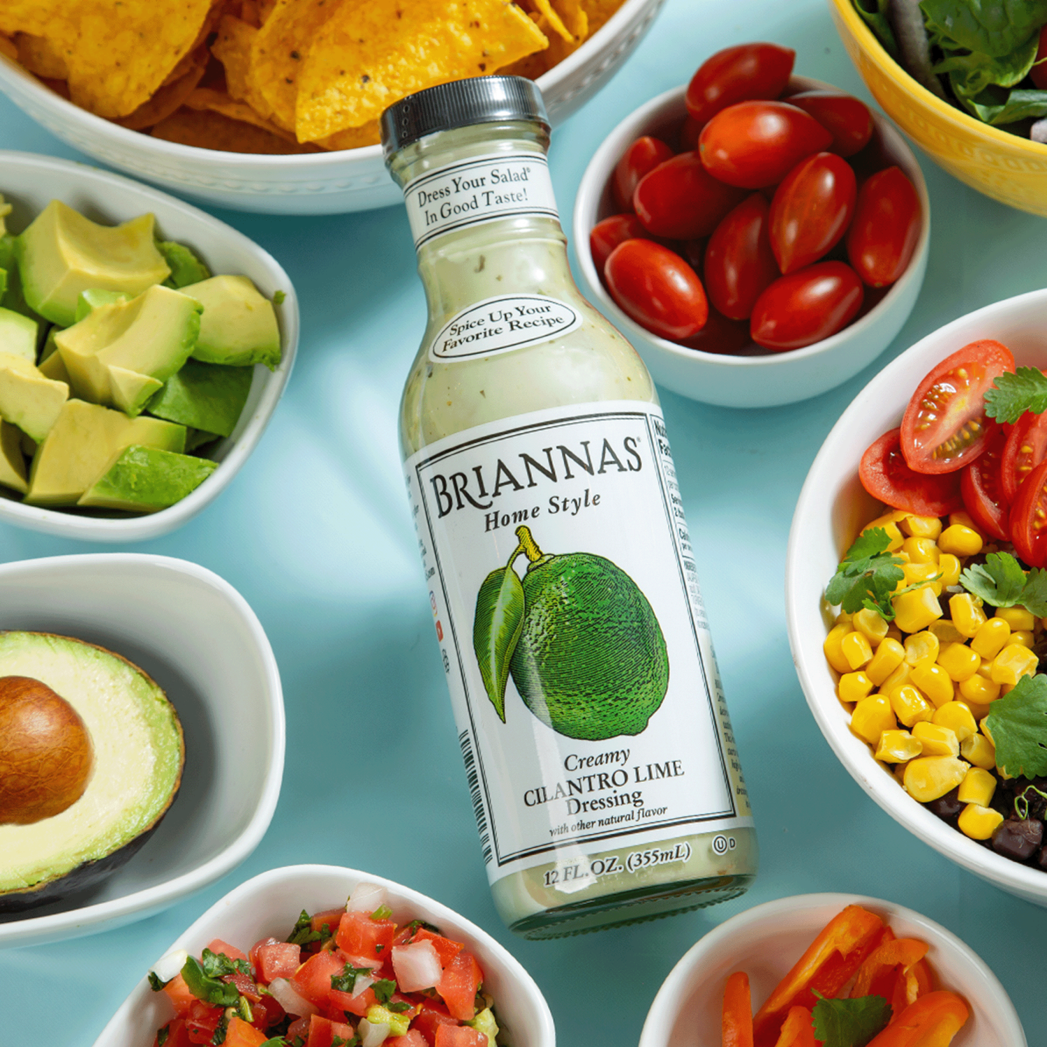 slide 3 of 6, Briannas Home Style Creamy Cilantro Lime Dressing 12 fl oz, 12 fl oz