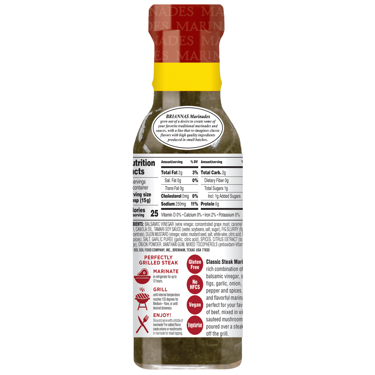 slide 2 of 5, BRIANNASs Classic Steak Marinade, 12 oz