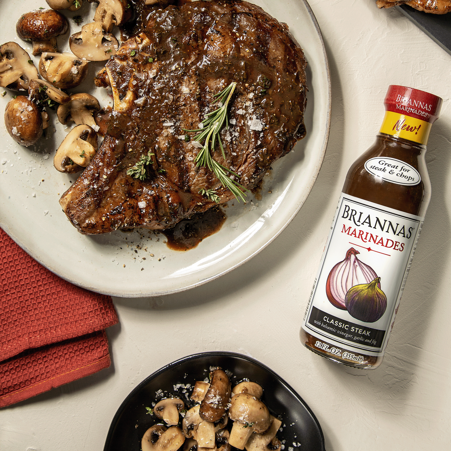 slide 4 of 5, BRIANNASs Classic Steak Marinade, 12 oz