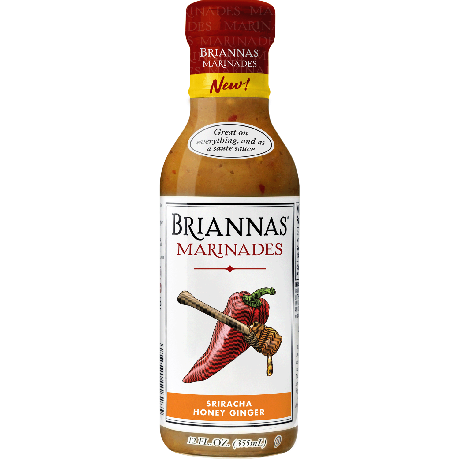 slide 1 of 4, BRIANNAS Sriracha Honey Ginger Marinades 12 fl oz, 12 oz