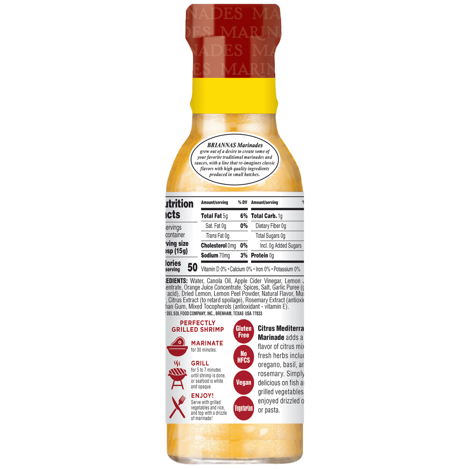 slide 2 of 5, BRIANNAS Brianna's Citrus Mediterranean Marinade, 12 fl oz