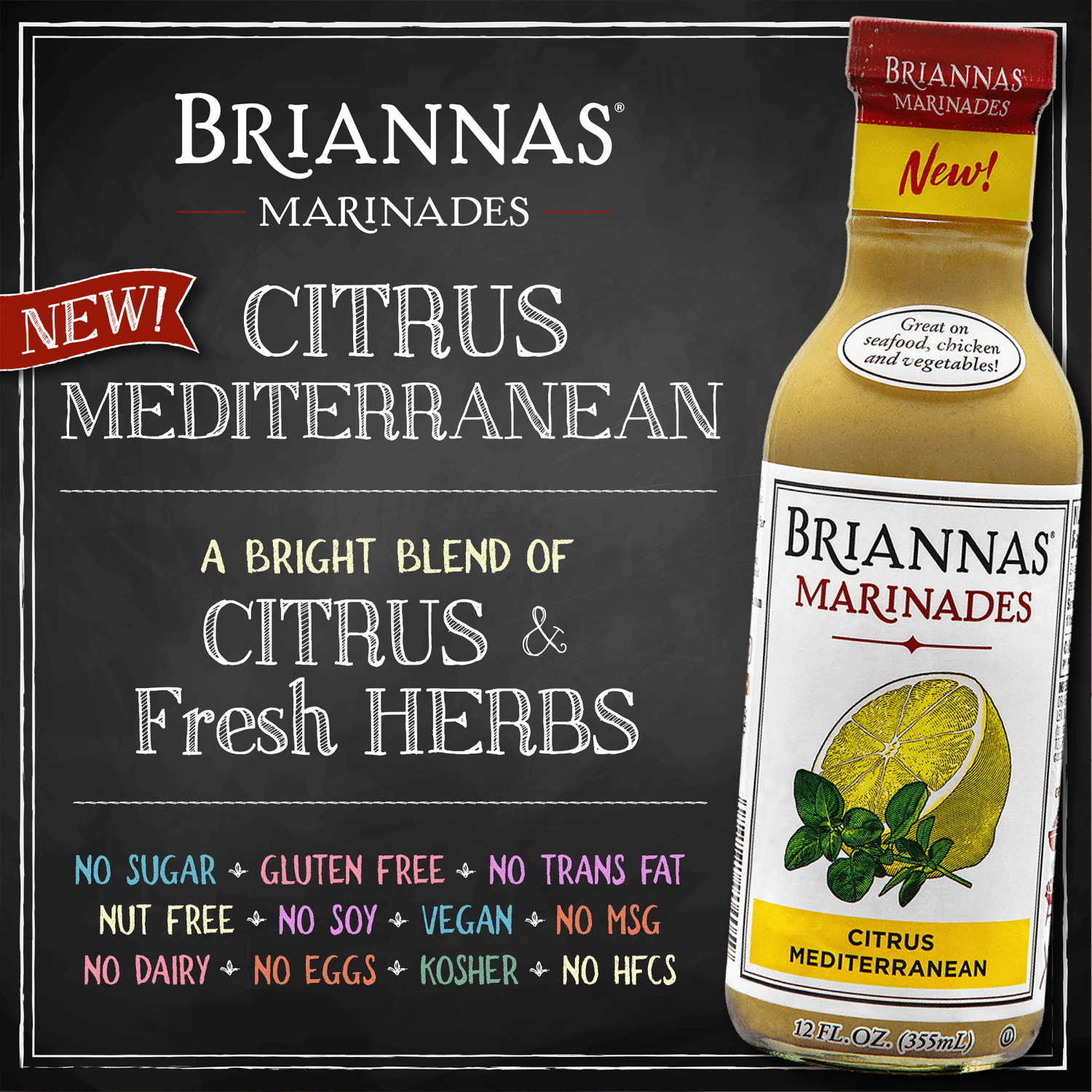 slide 3 of 5, BRIANNAS Brianna's Citrus Mediterranean Marinade, 12 fl oz
