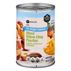 SE Grocers Peaches Sliced Yellow Cling No Sugar Added