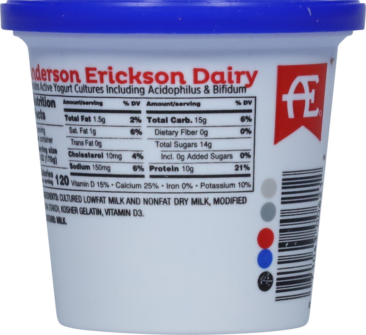 slide 3 of 11, Anderson Erickson Dairy AE Dairy Lowfat Plain Yogurt, 6 oz
