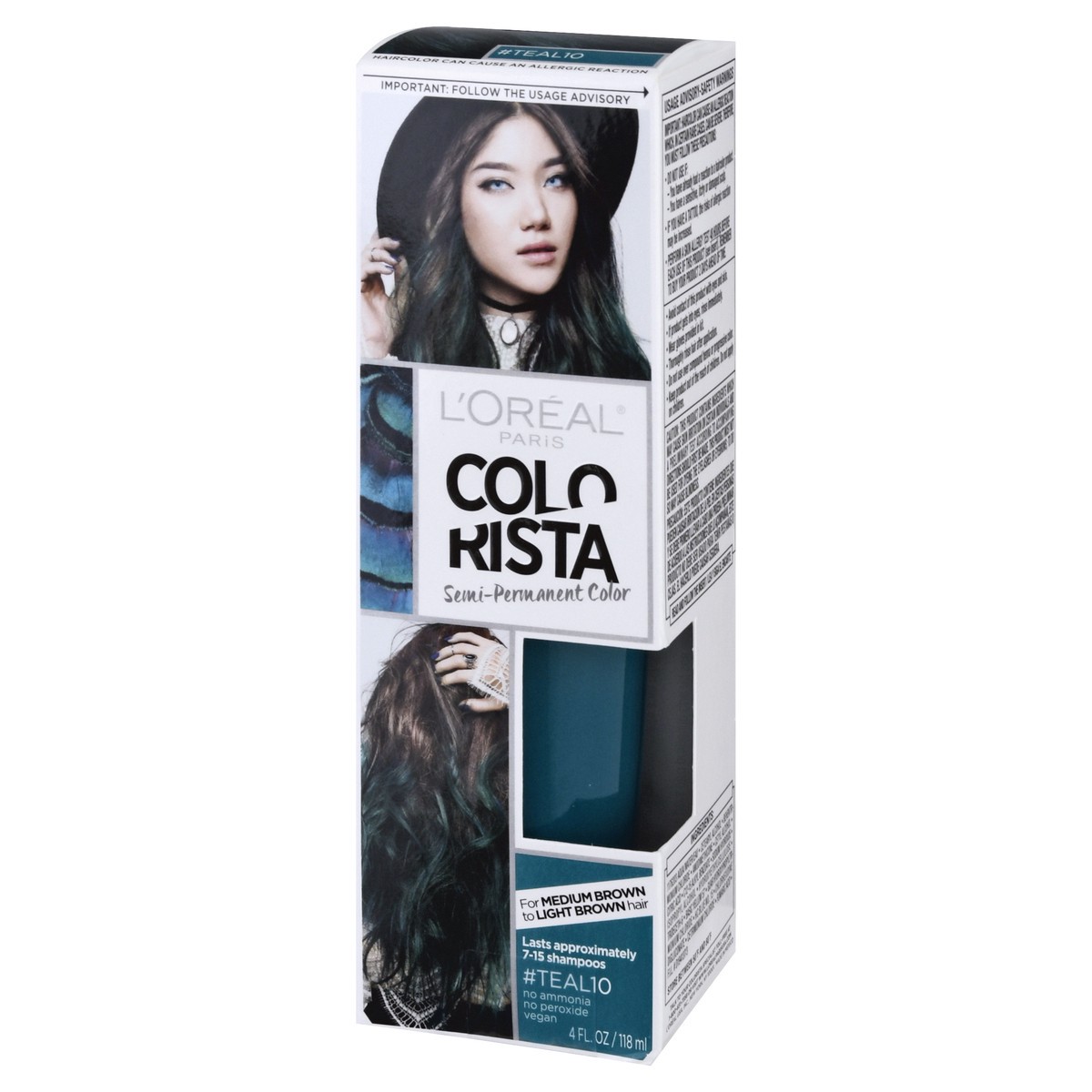 slide 3 of 12, Colorista 10 Teal Semi-Permanent Hair Color 4 oz, 4 oz