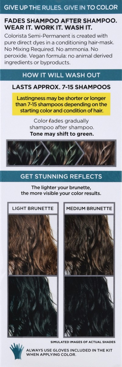 slide 5 of 12, Colorista 10 Teal Semi-Permanent Hair Color 4 oz, 4 oz