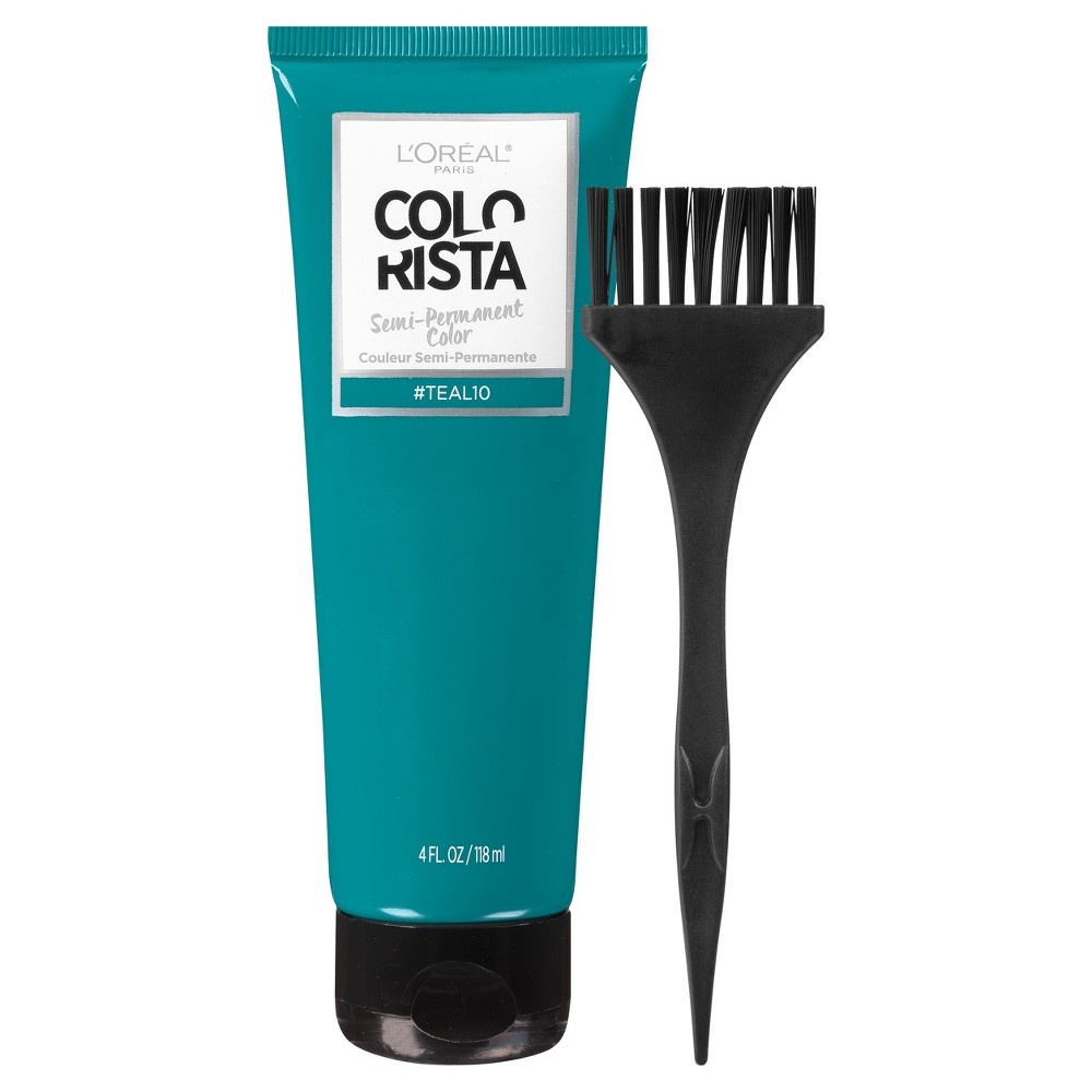 slide 6 of 8, L'Oréal Colorista Semi-Permanent for Brunette Hair - Teal, 4 fl oz
