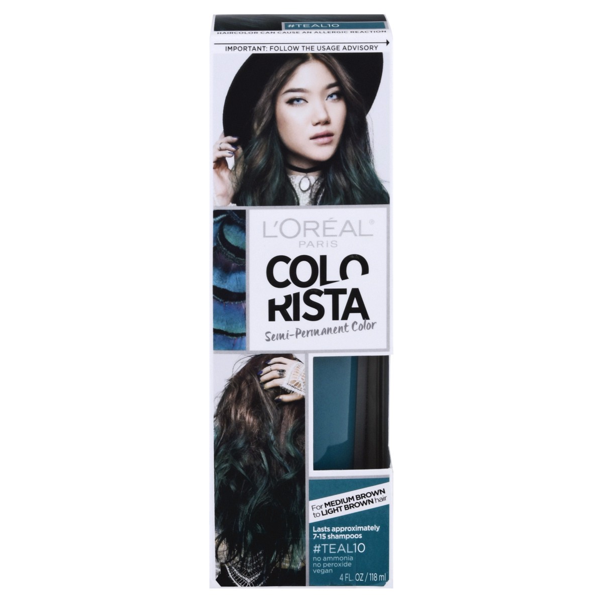 slide 1 of 12, Colorista 10 Teal Semi-Permanent Hair Color 4 oz, 4 oz