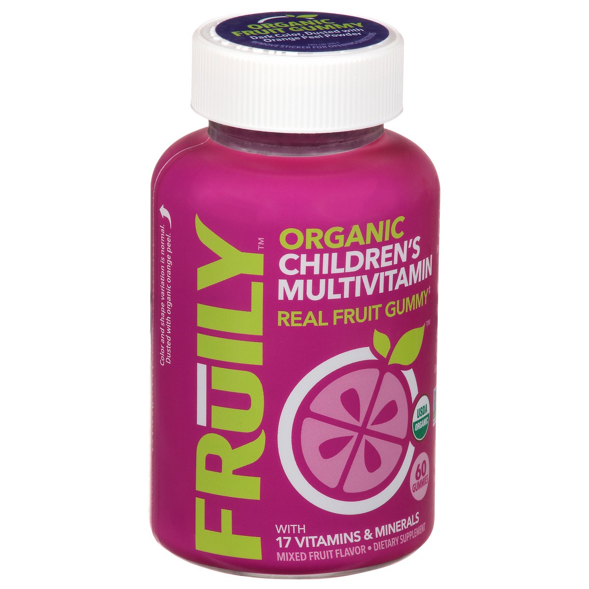 slide 8 of 9, Fruily Organic Children's Gummies Mixed Fruit Flavor Multivitamin 60 ea, 1 ct