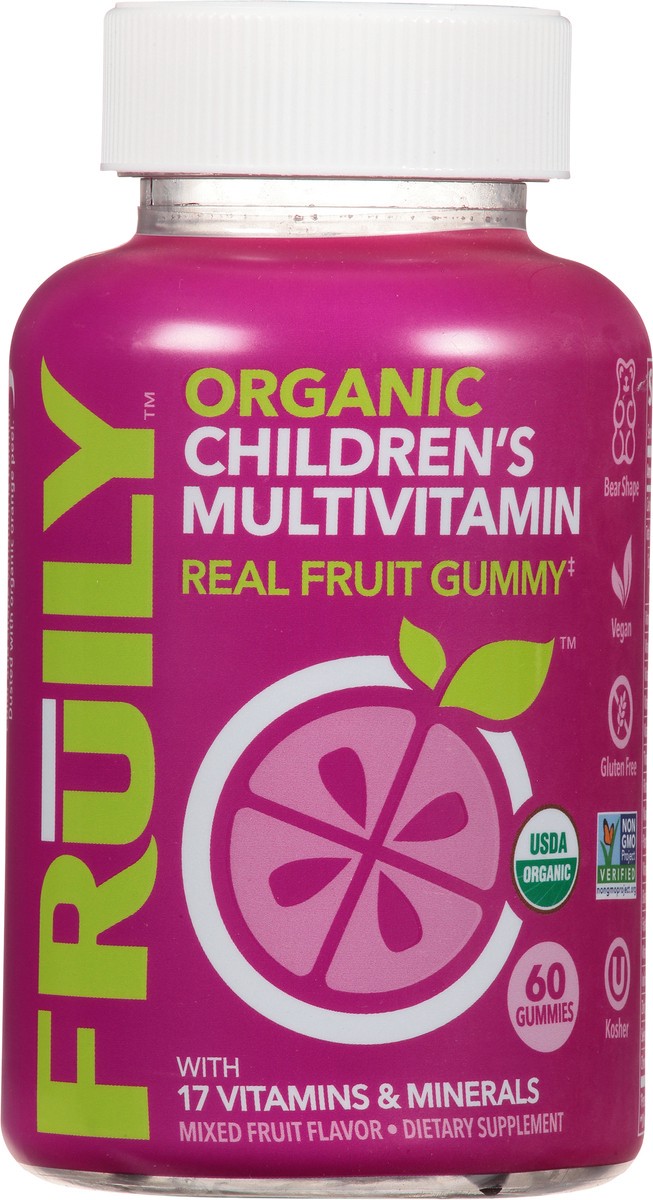 slide 6 of 9, Fruily Organic Children's Gummies Mixed Fruit Flavor Multivitamin 60 ea, 1 ct