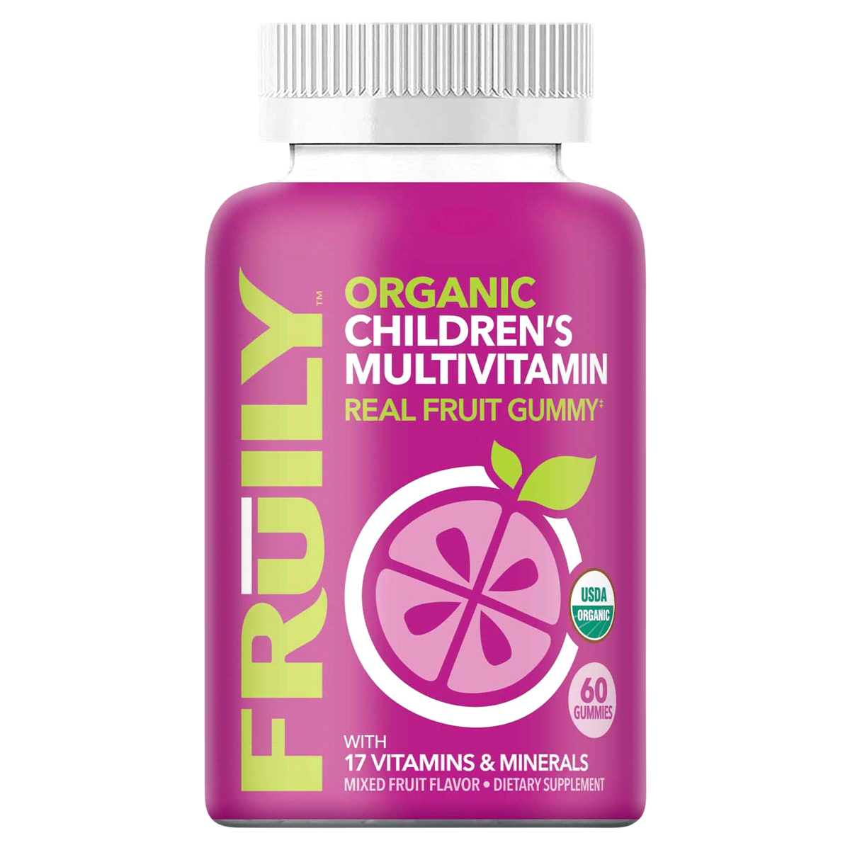 Fruily Multivitamin, Organic, Children's, Mixed Fruit Flavor, Gummies 1
