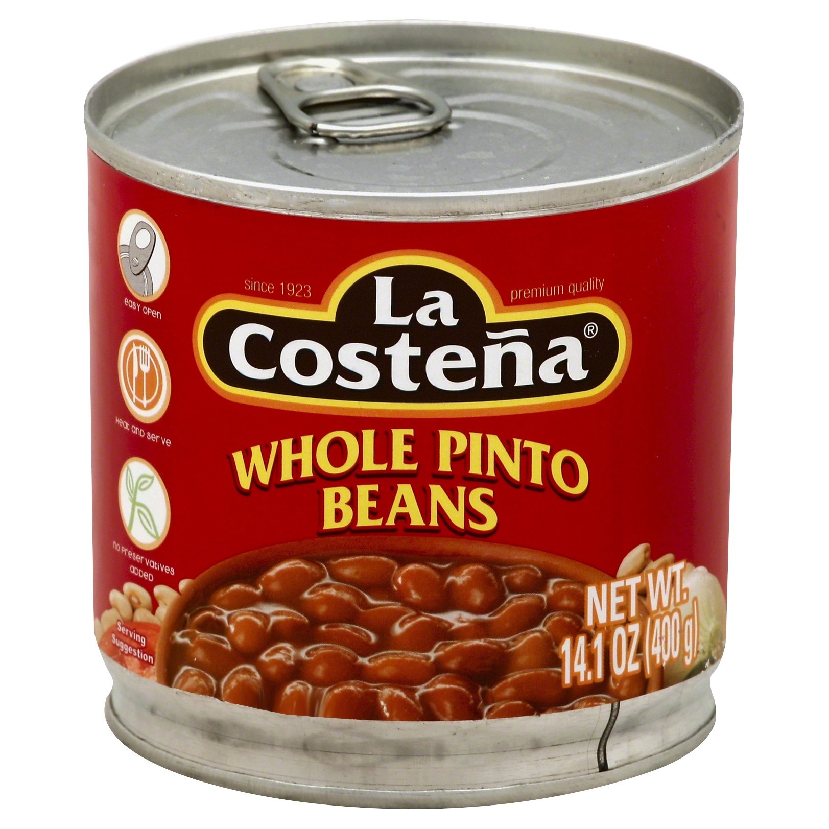 slide 1 of 1, La Costena Whole Pinto Beans, 14.1 oz