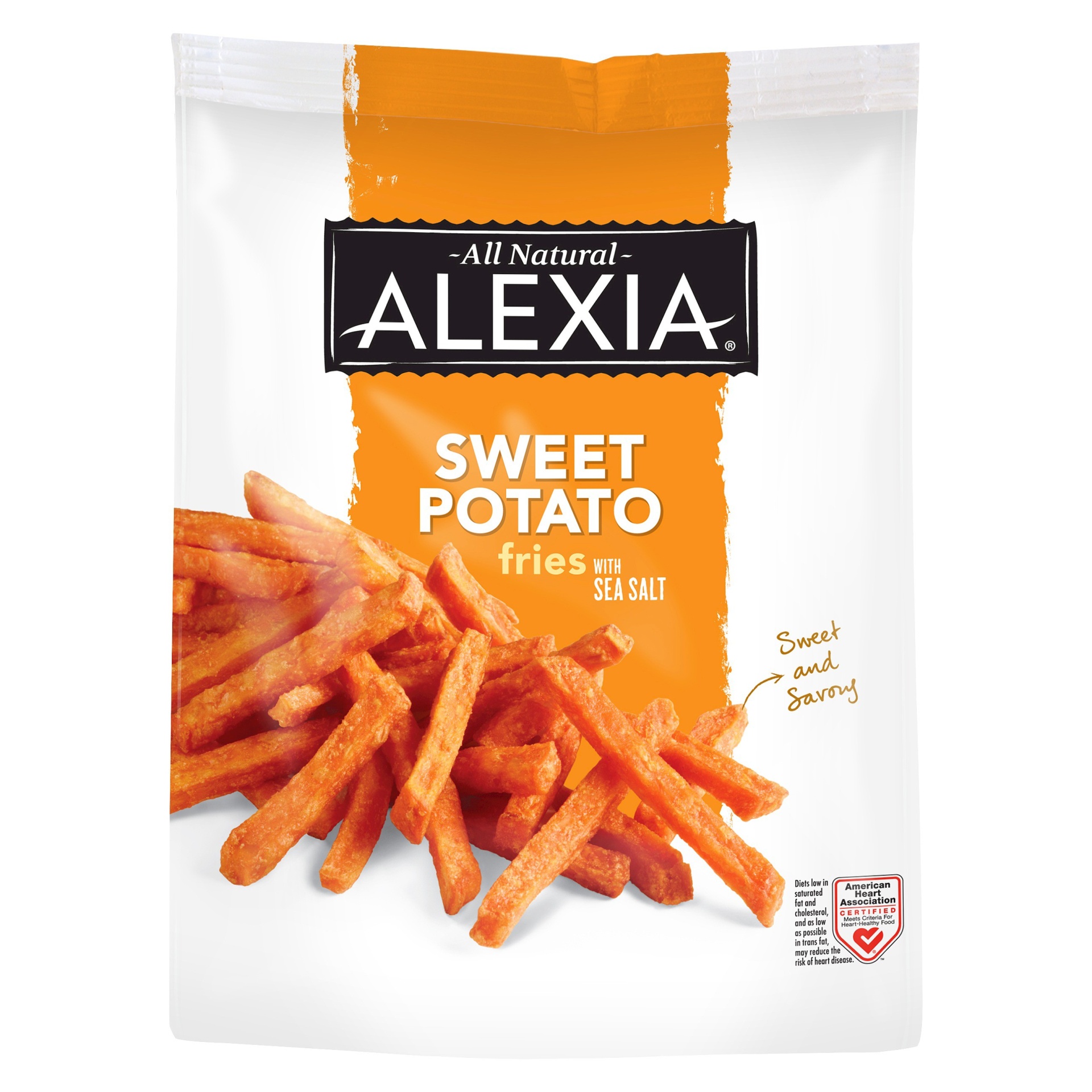 slide 1 of 8, Alexia All Natural Sweet Potato Fries With Sea Salt, 20 oz