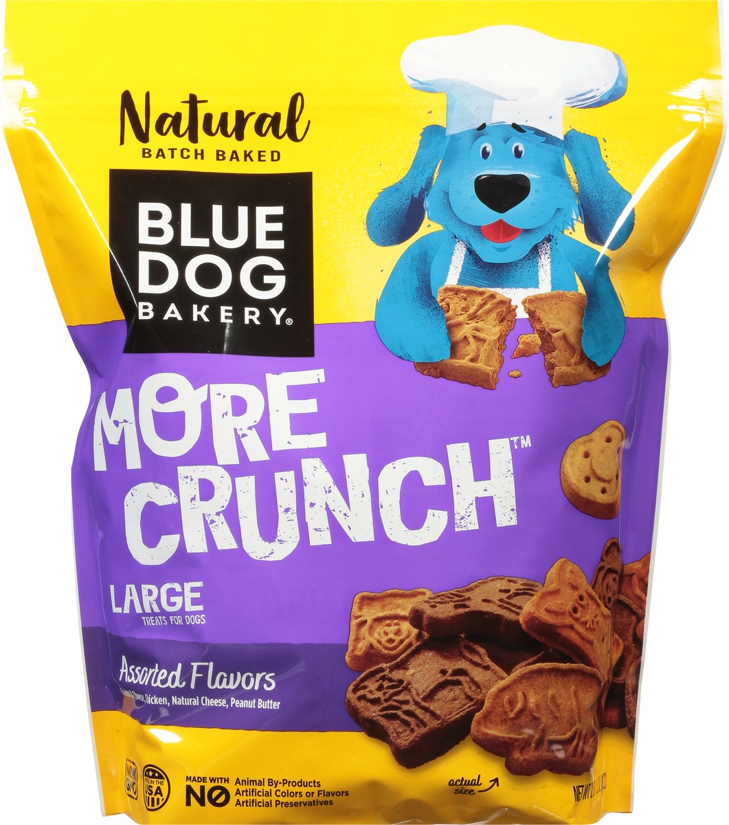 slide 4 of 14, Blue Dog Bakery More Crunch Assorted Flavors Treats for Dogs Large 2 kg, 1.22 kg