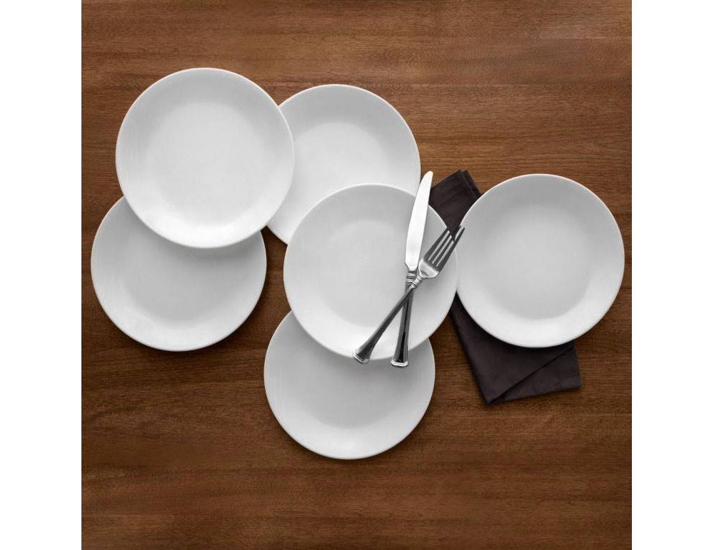 slide 2 of 7, Corelle Vitrelle Salad Plates - White, 6 ct; 8.5 in