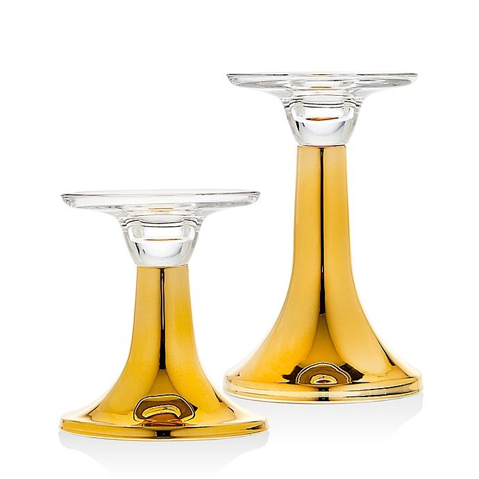 slide 1 of 1, Godinger Ella Tealight Candle Holder Set - Gold, 2 ct