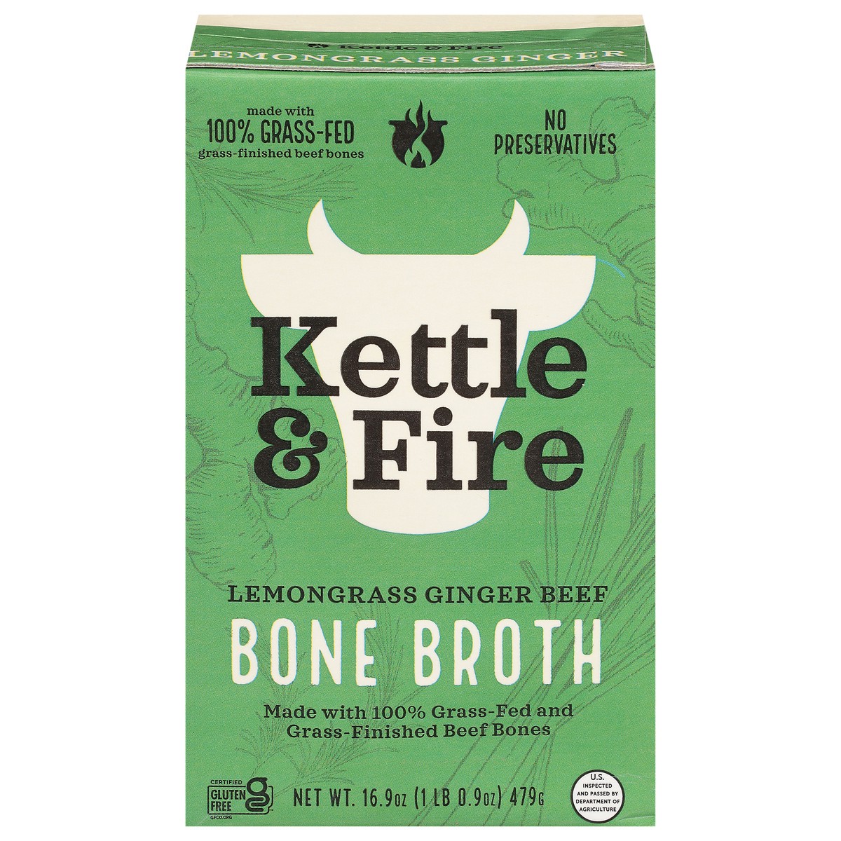 slide 1 of 9, Kettle & Fire Lemongrass Ginger Beef Bone Broth 16.9 oz, 16.9 oz