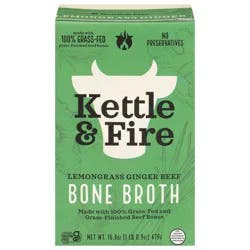 Kettle & Fire Lemongrass Ginger Beef Bone Broth 16.9 oz