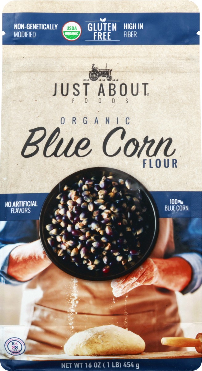 slide 6 of 9, Just About Foods Organic Blue Corn Flour 16 lb, 16 lb