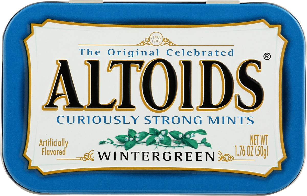 slide 1 of 12, ALTOIDS Mint Candy, Classic Wintergreen Breath Mints Bulk Box, 1.76 oz, 6 Count, Pack of 2, 1.76 oz