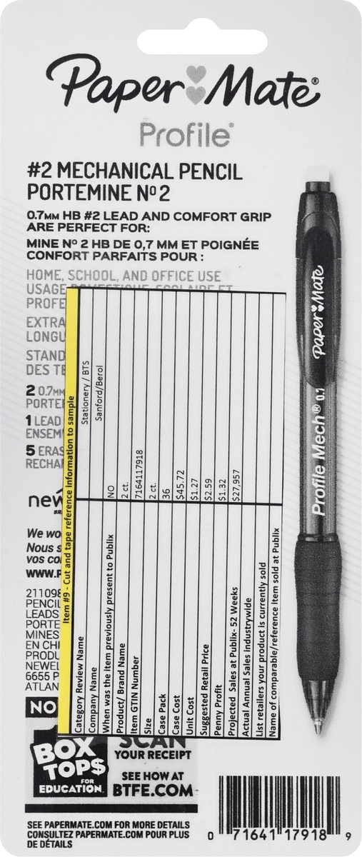 slide 6 of 6, Paper Mate 0.7 mm Mechanical Pencils 2 ea, 2 ct