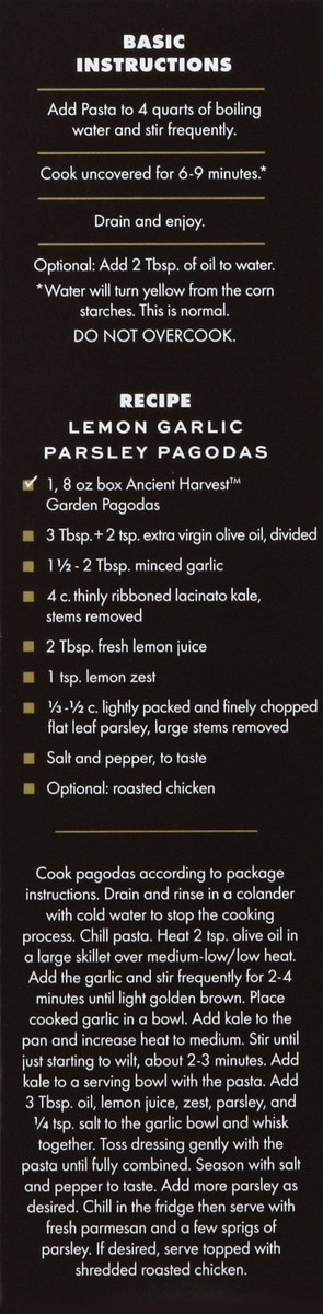 slide 4 of 4, Ancient Harvest Gluten-Free Pasta Garden Pagodas, 8 oz