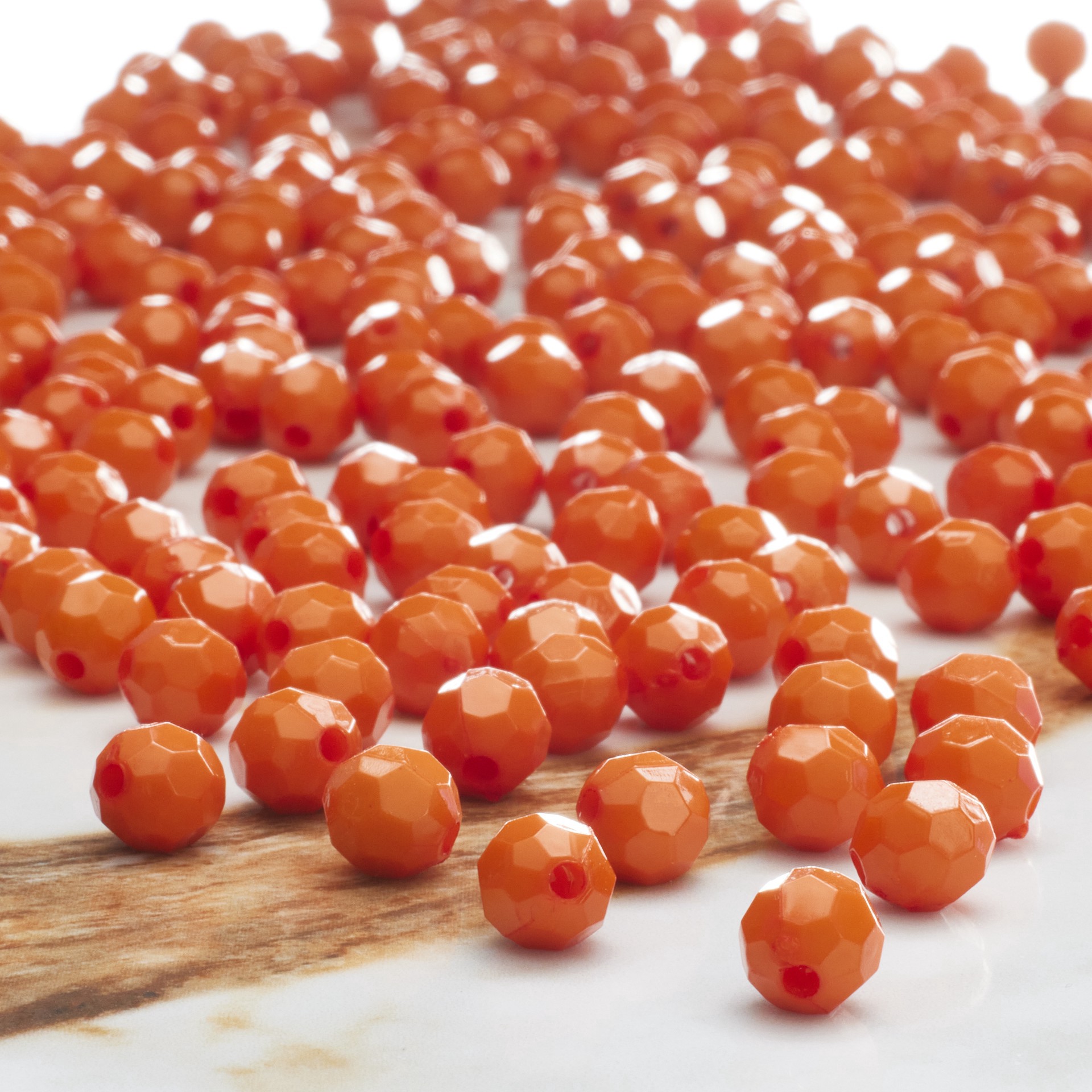 slide 2 of 4, 8mm Faceted Acrylic Round Craft Beads By Bead Landing, 8mm