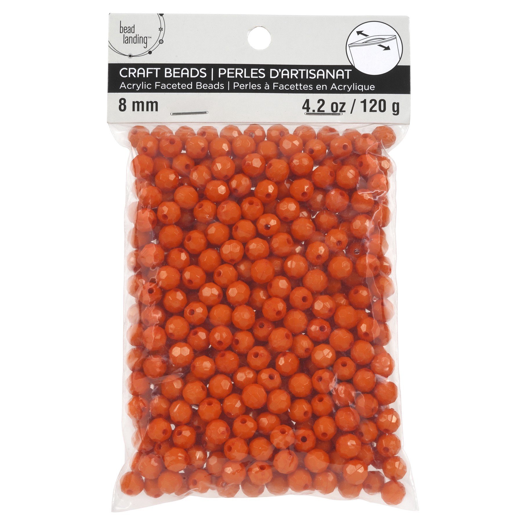 slide 4 of 4, 8mm Faceted Acrylic Round Craft Beads By Bead Landing, 8mm