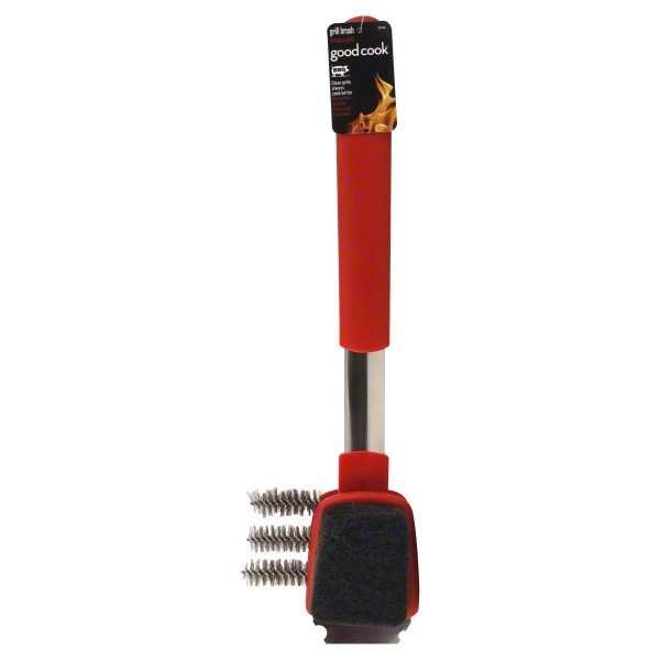 slide 1 of 2, Good Cook Deluxe Stainless Steel Grill Brush, 15 in