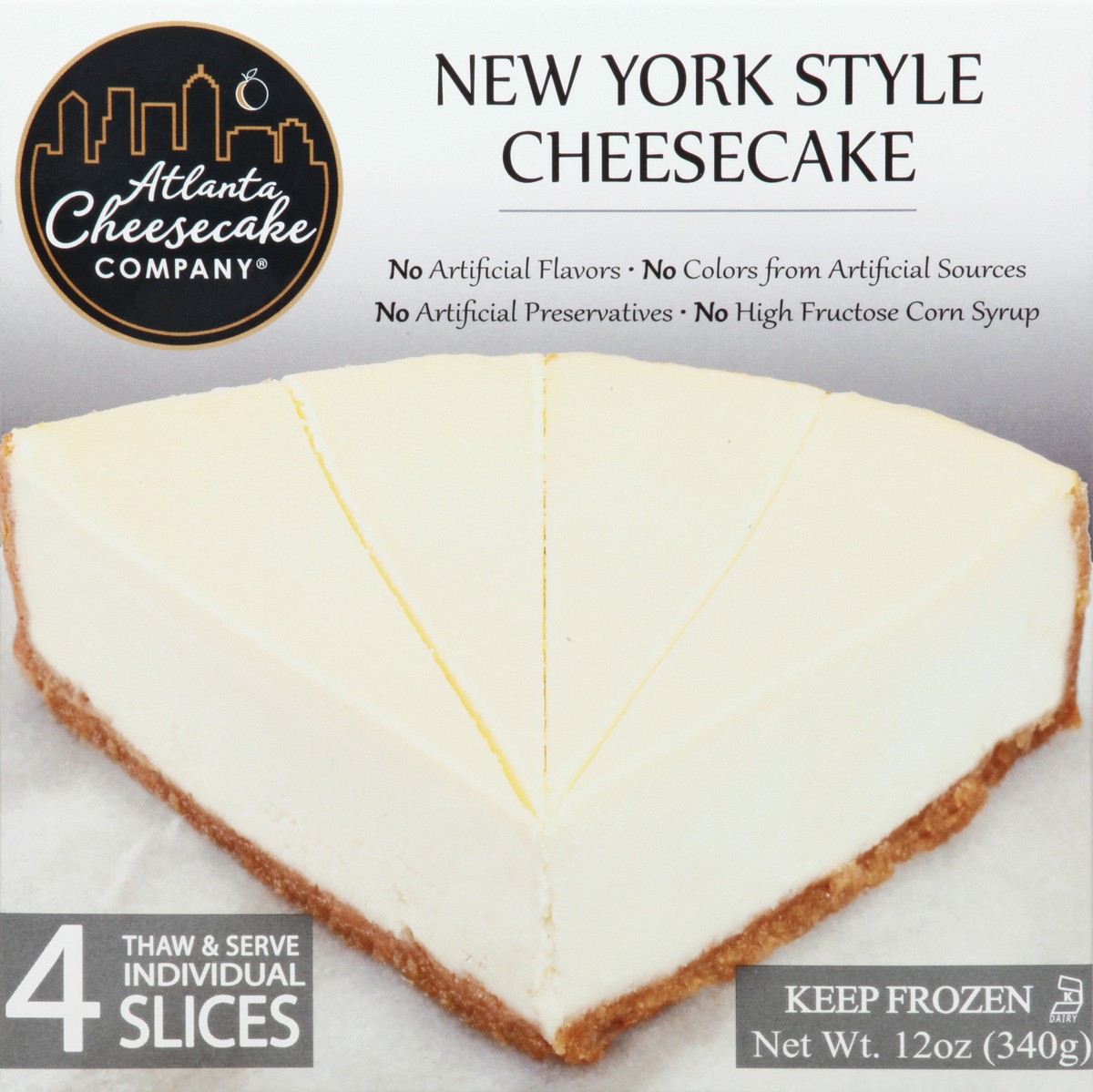 slide 1 of 12, Atlanta Cheesecake Company New York Style Cheesecake 4 ea, 12 oz