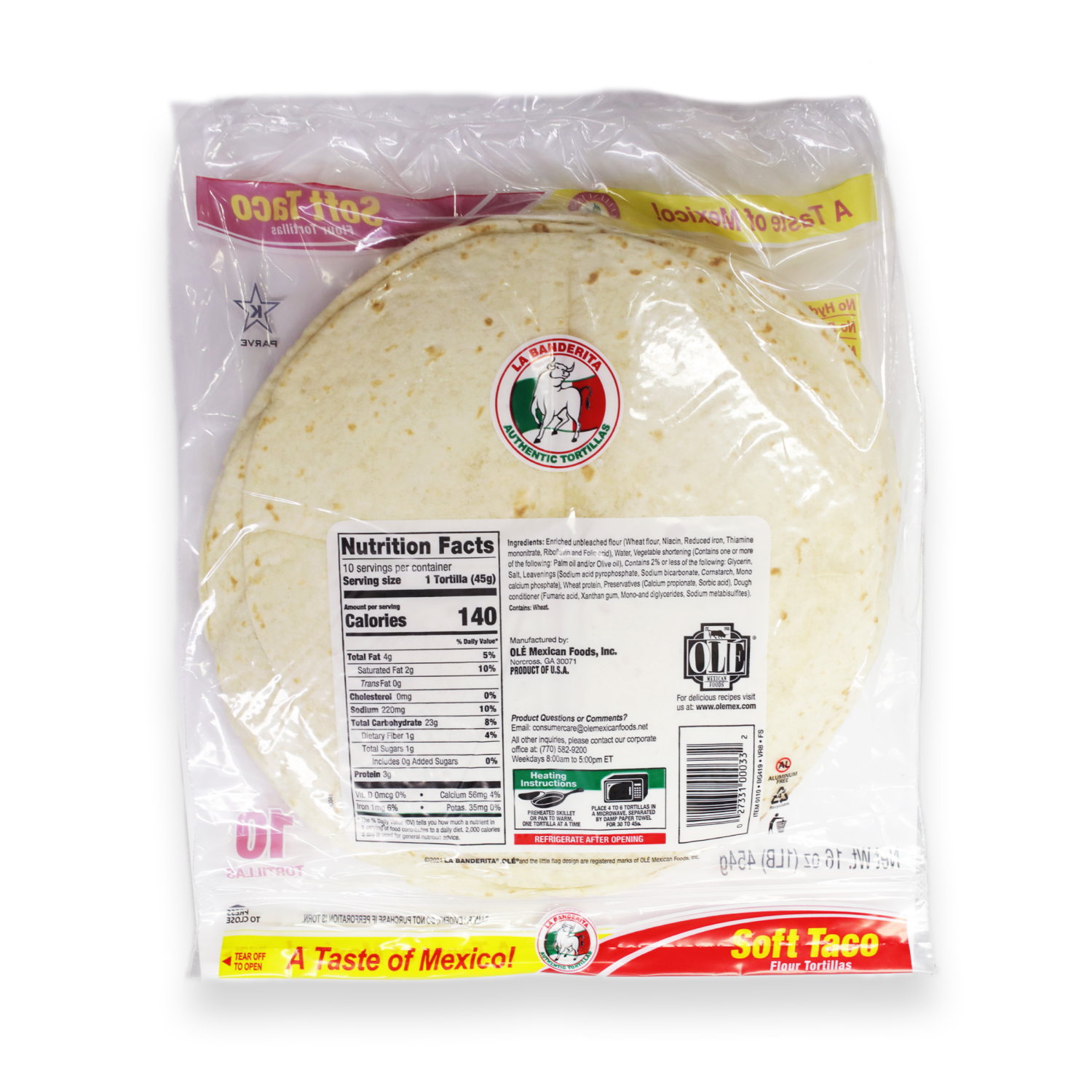 slide 2 of 5, La Banderita Soft Taco Flour Tortillas 16 oz, 16 oz