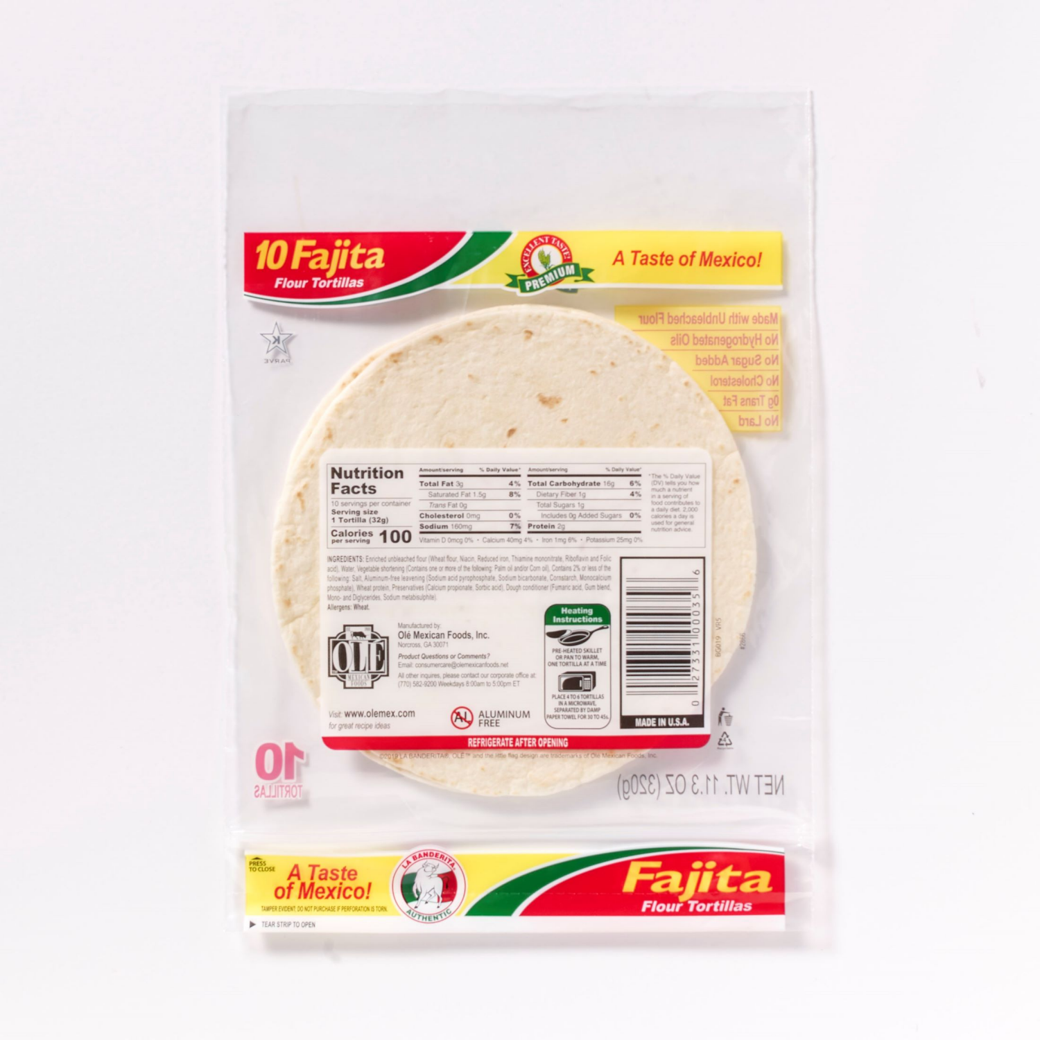 slide 2 of 2, La Banderita 6in Fajita Flour Tortillas, 12.5 oz