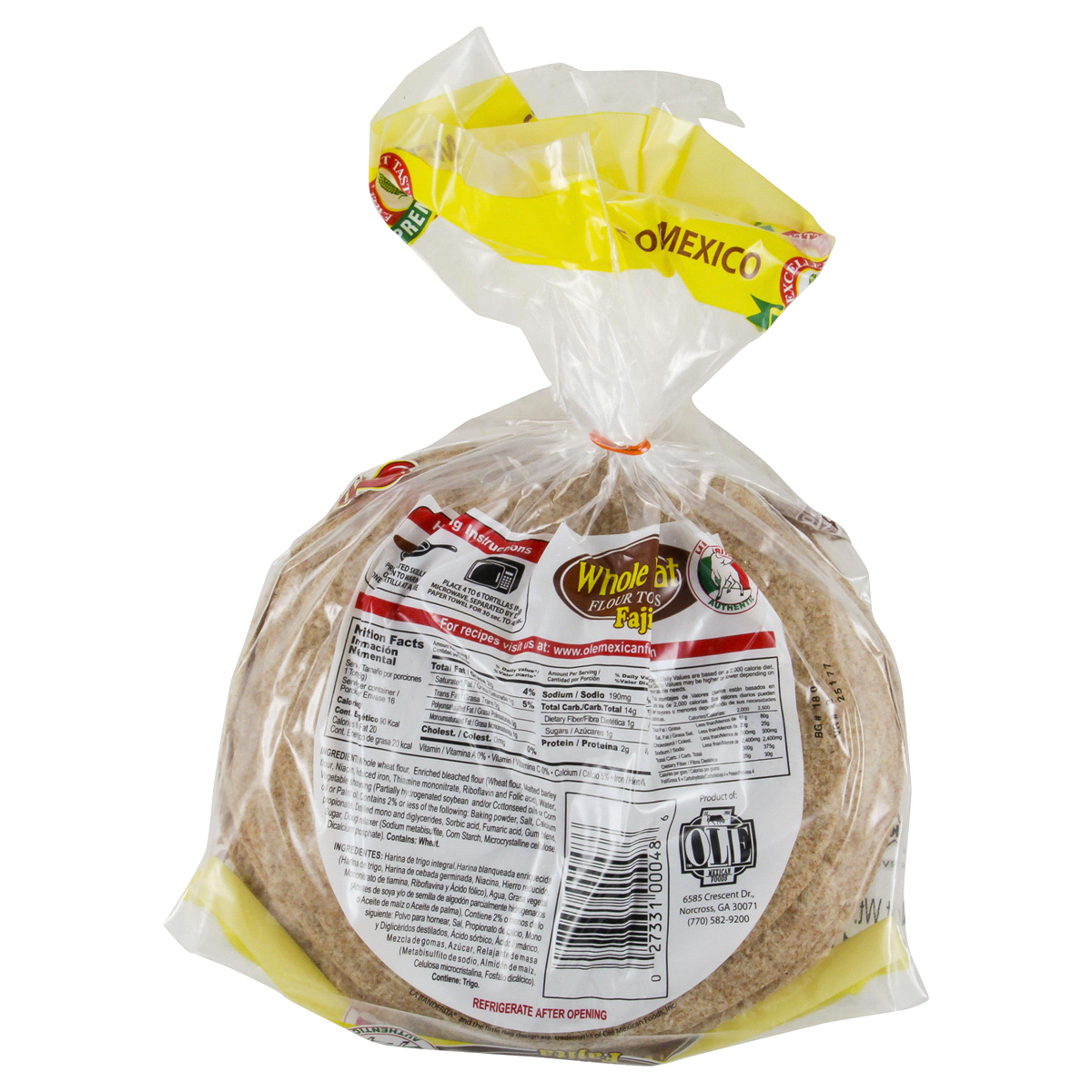 slide 2 of 2, La Banderita Whole Wheat Fajita Tortillas, 16 oz