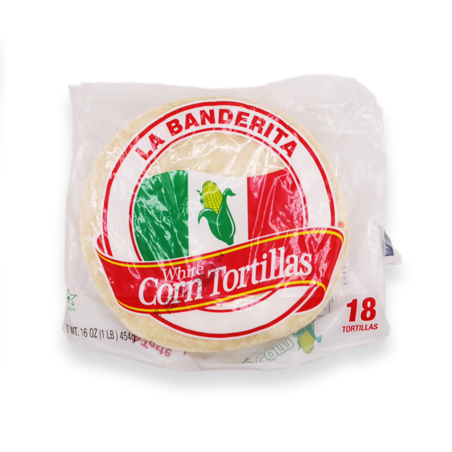 slide 1 of 2, La Banderita White Corn Tortillas 18 ea, 18 ct