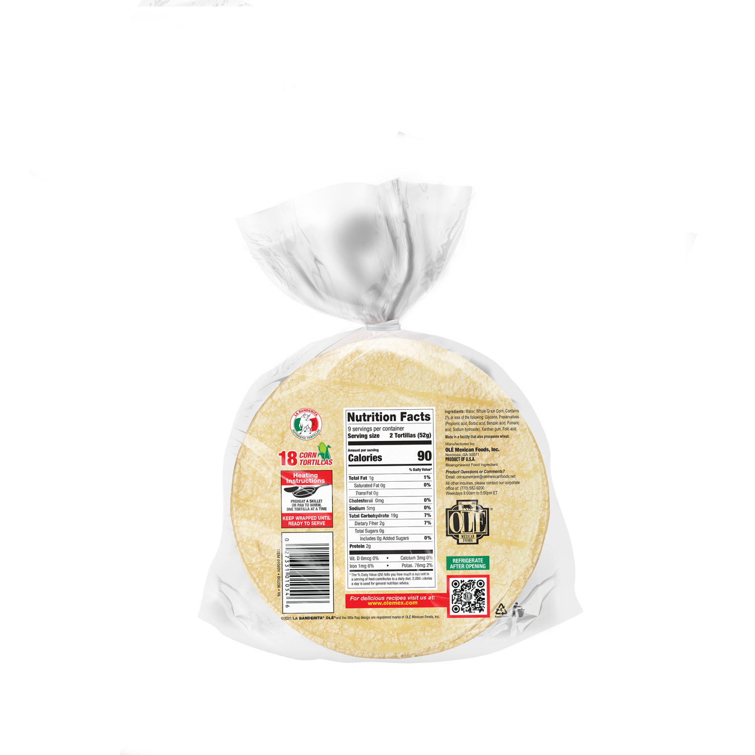 slide 2 of 4, La Banderita Corn Yellow Tortillas, 18 ct