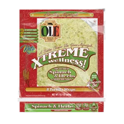 Olé Mexican Foods Ole Xtreme Wellness Carb Lean Keto Friendly Low Carb Spinach & Herbs Tortillas