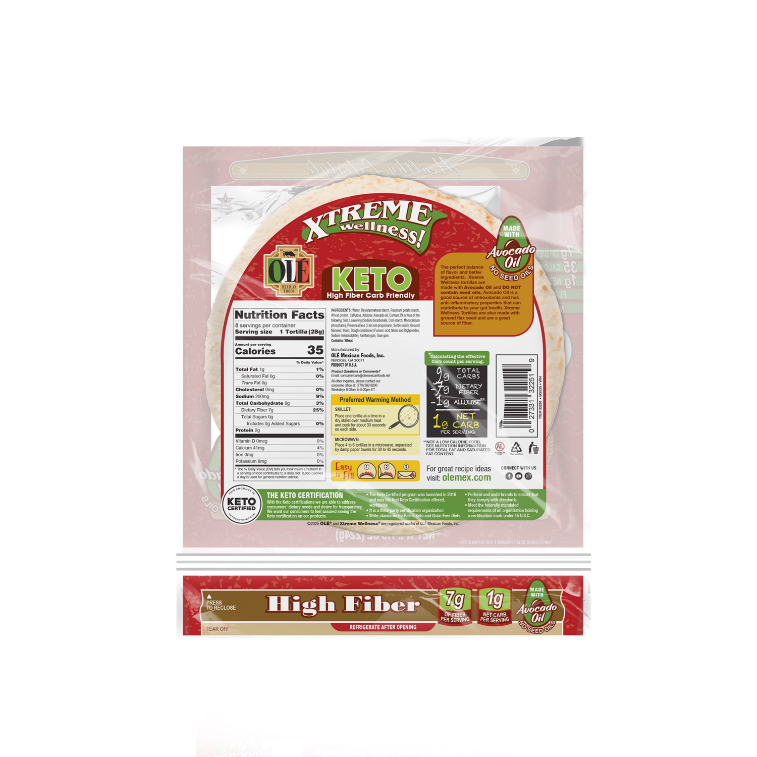 slide 4 of 5, La Banderita Carb Counter, 10" Tortillas, Keto Certified, 6 ct