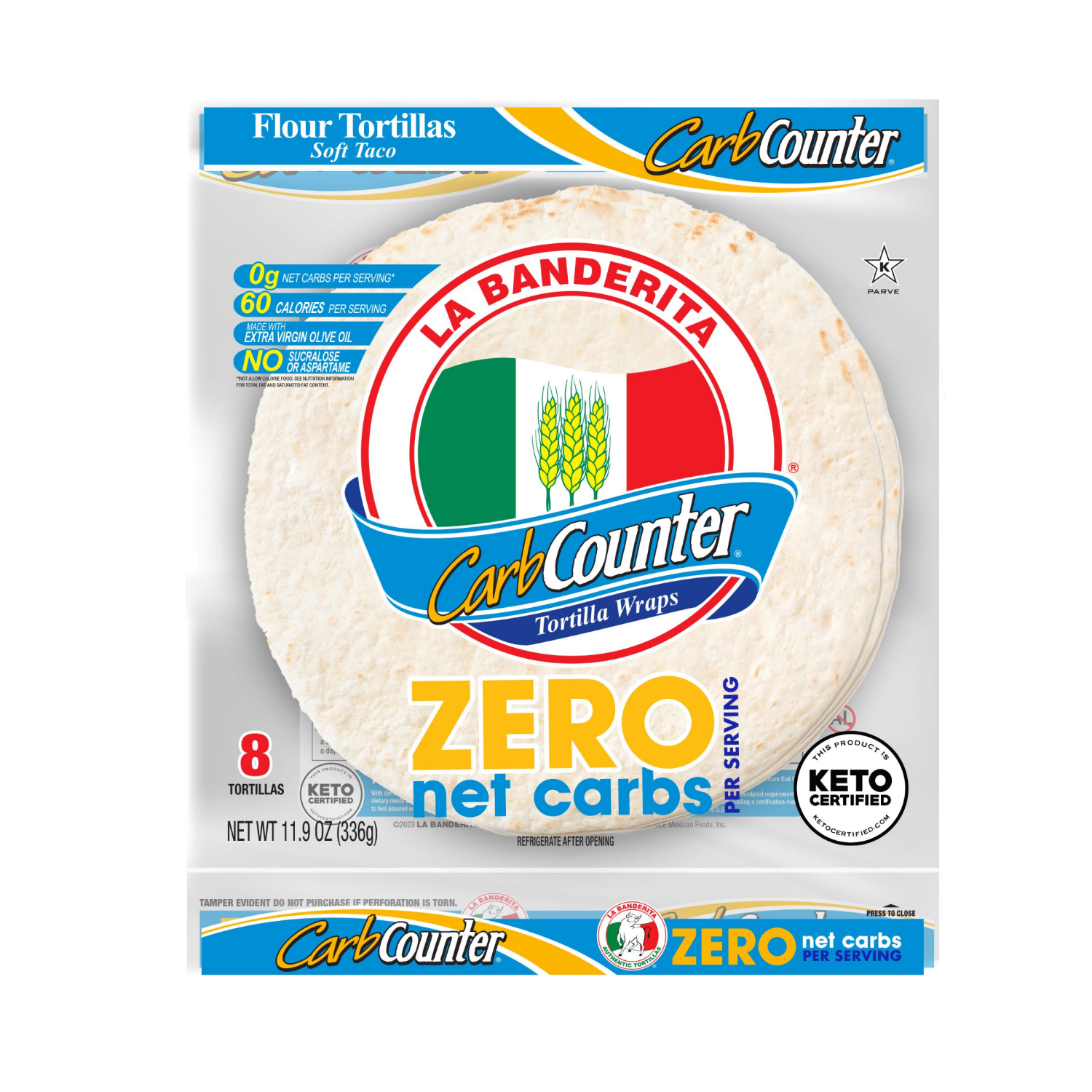 slide 1 of 3, La Banderita Carb Counter Zero Net Carbs 8Ct, 8 ct
