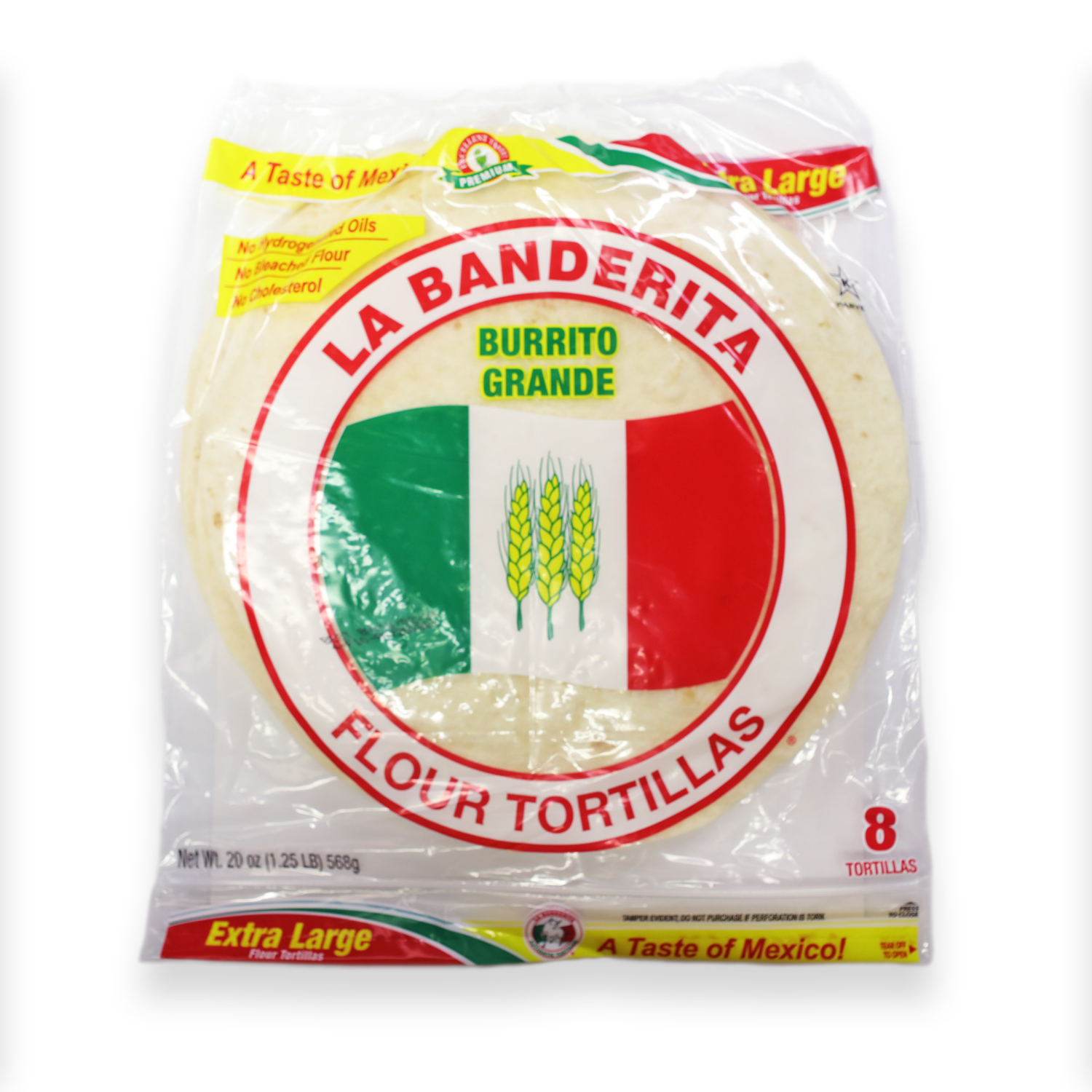 slide 1 of 6, La Banderita Burrito Grande Extra Large Flour Tortilla, 20 oz