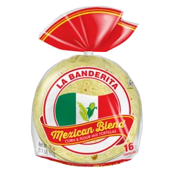 La Banderita Corn & Flour Mix Mexican Blend Tortillas 16 Each