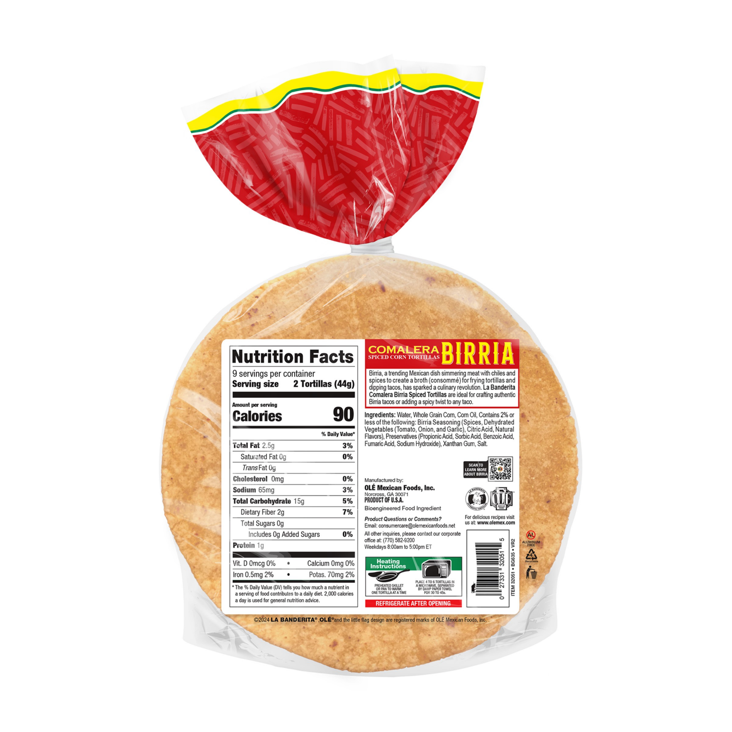 slide 4 of 5, La Banderita Spiced Corn Birria Tortillas 18 ea, 18 ct