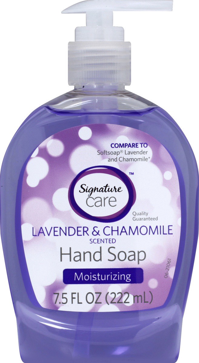 slide 2 of 2, Signature Care Hand Soap Lavender & Chamomile Scented Moisturizing, 7.5 fl oz