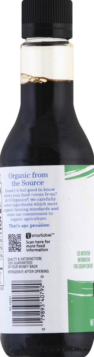 slide 3 of 7, O Organics Soy Sauce Less Sodium - 10 Fl. Oz.,