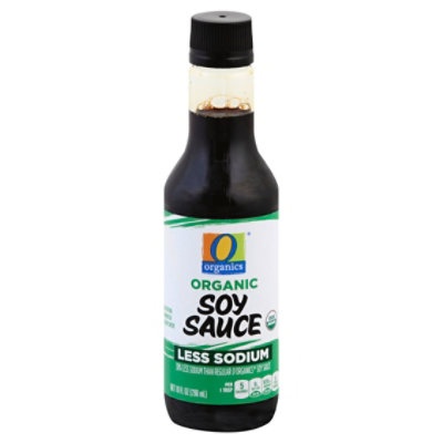 slide 1 of 7, O Organics Soy Sauce Less Sodium - 10 Fl. Oz.,