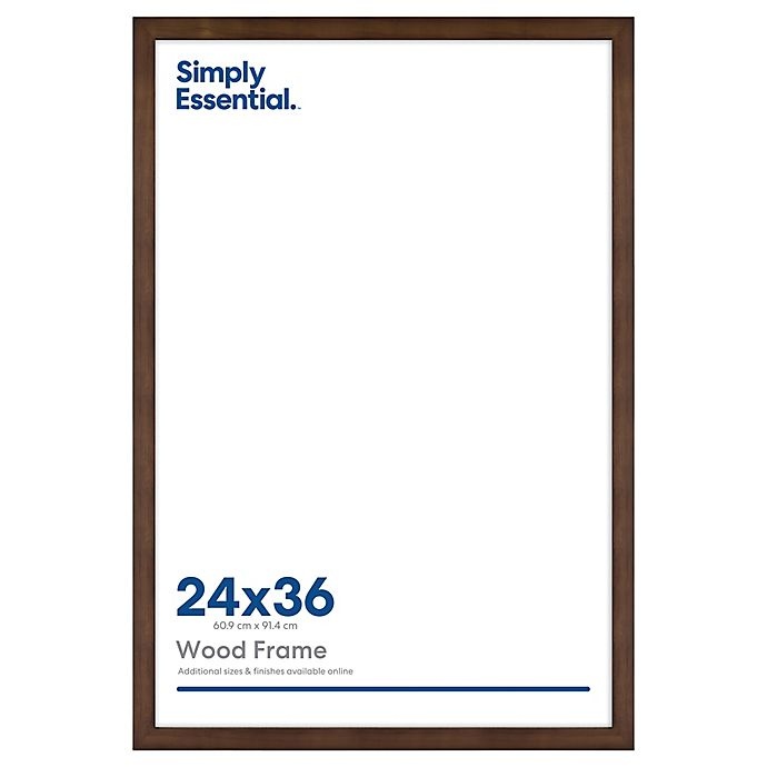 slide 1 of 2, Simply Essential Gallery Wall Wood Picture Frame - Walnut, 24 in x 36 in