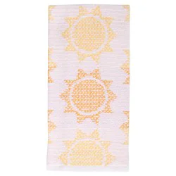 Room & Retreat Sun Toss Yellow Sculpted Jacquard Dual Kitchen Towel, 16 In X 26 In