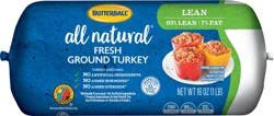 Butterball All Natural Fresh 93%/7% Lean Ground Turkey, 1 lb. Roll