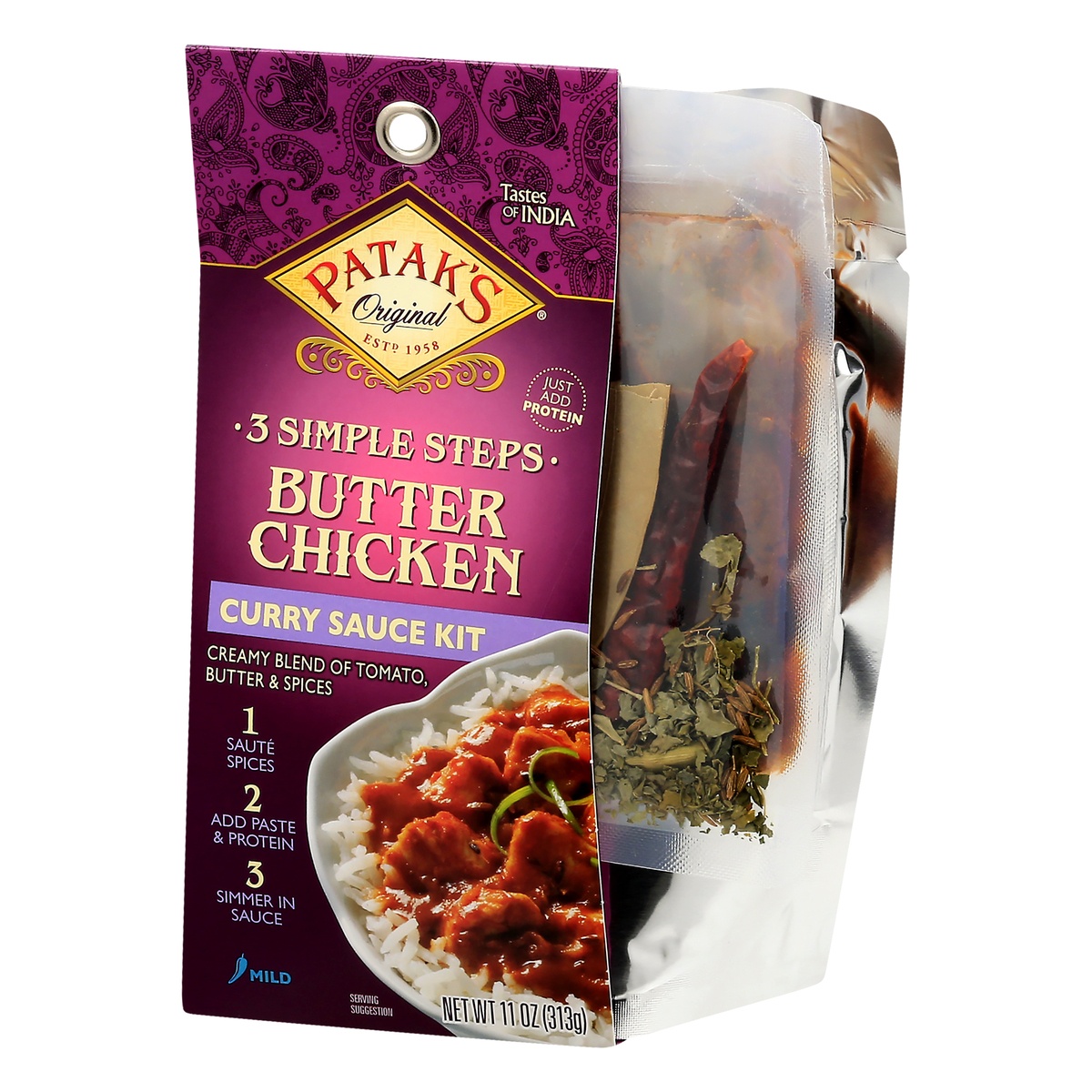 slide 8 of 12, Patak's Mild Butter Chicken Curry Sauce Kit 11 oz, 11 oz