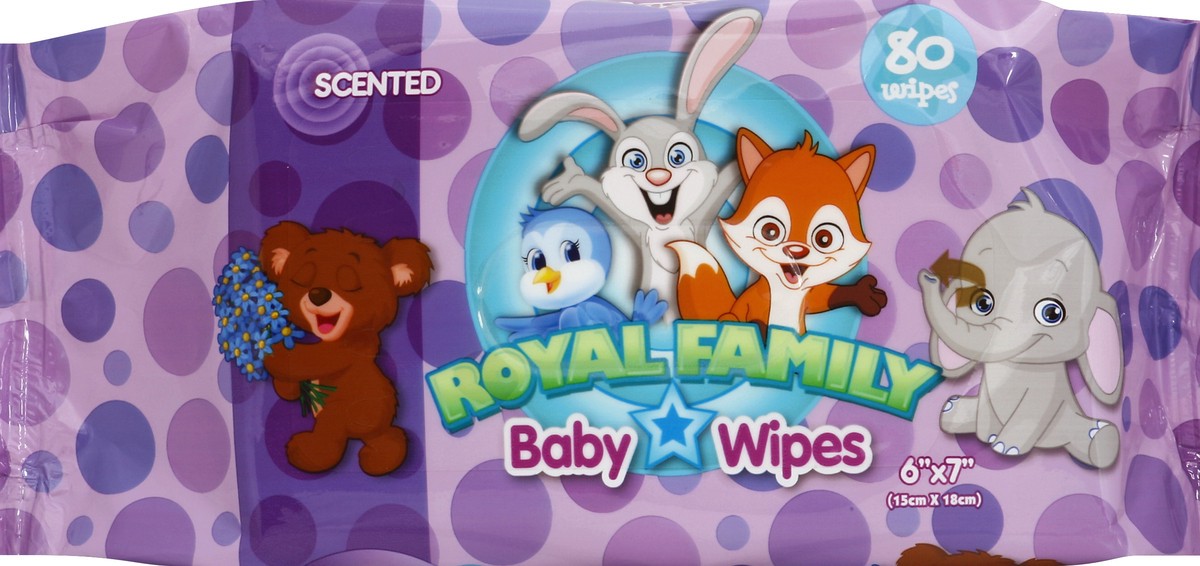 slide 3 of 4, Royal Family Baby Wipes 80 ea, 80 ct